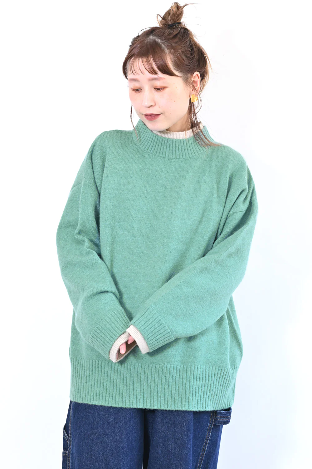 レイヤー風モックネックプルオーバー - Image 4