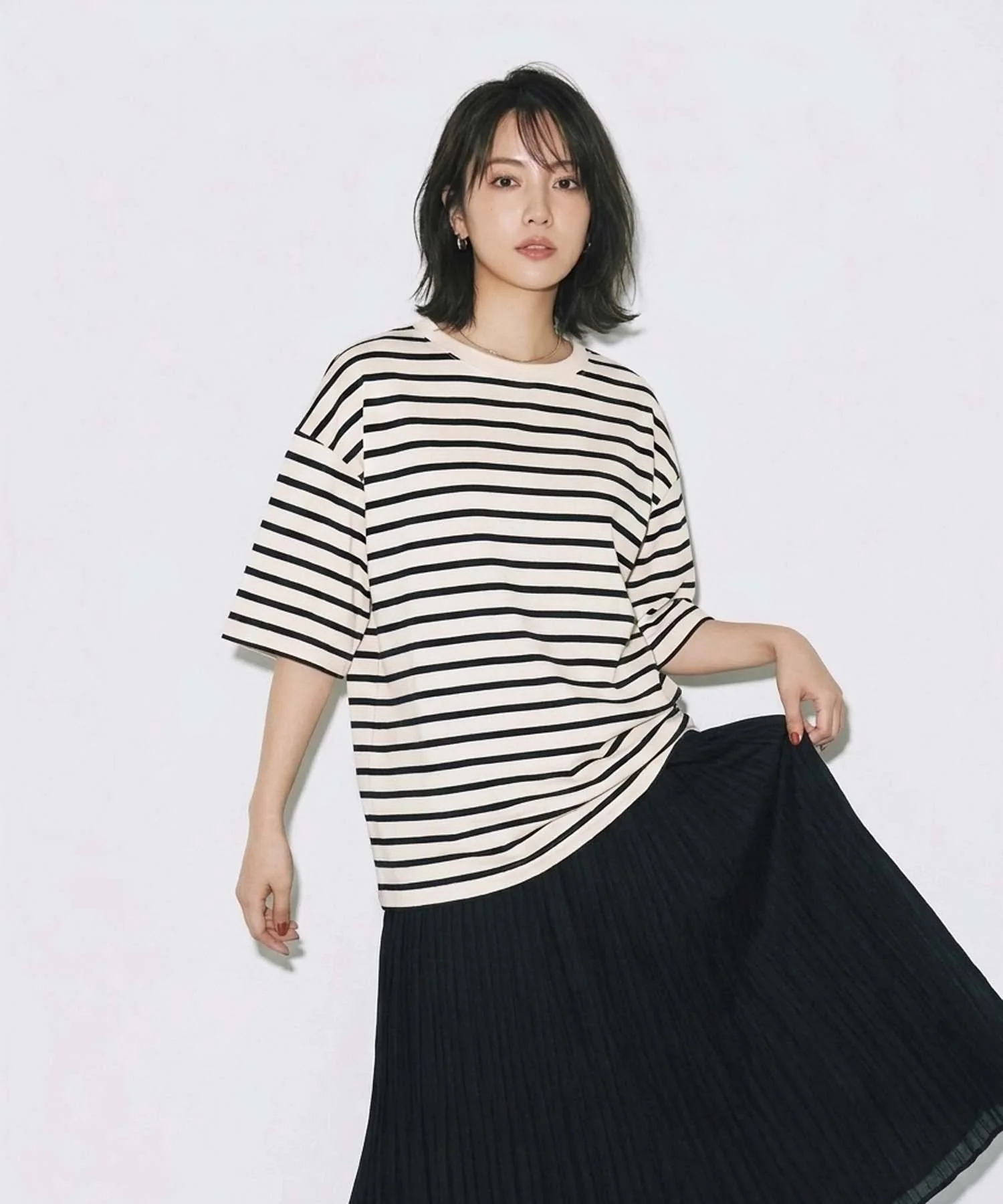 ワイドなボーダーTEE - Image 6