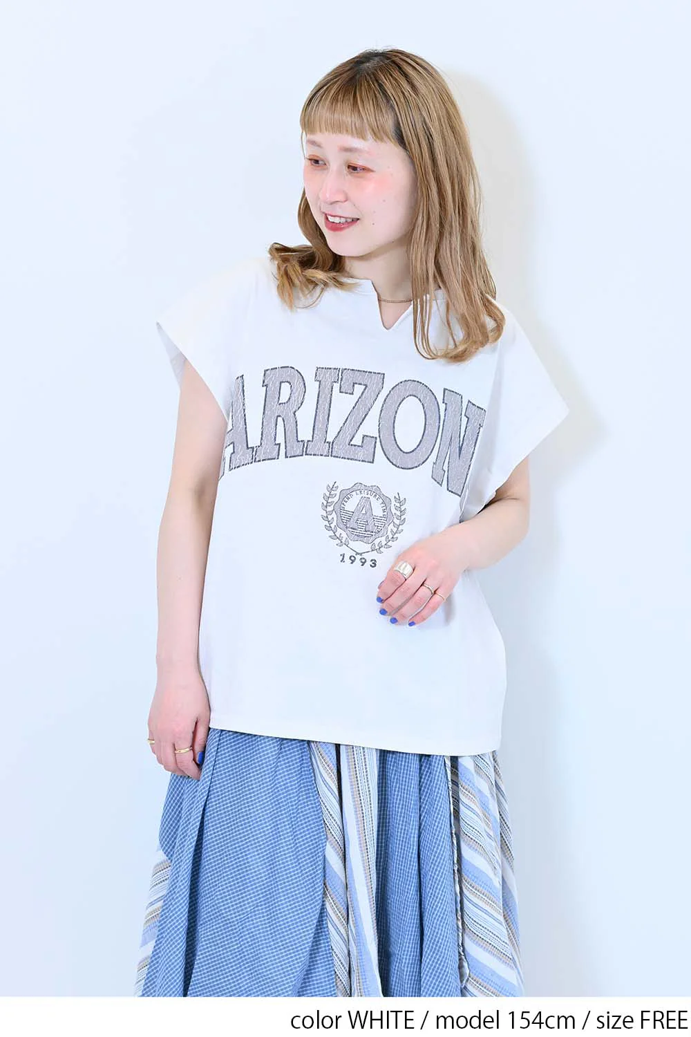 【charmmy】Vカットネックフレンチ袖Tee - Image 13