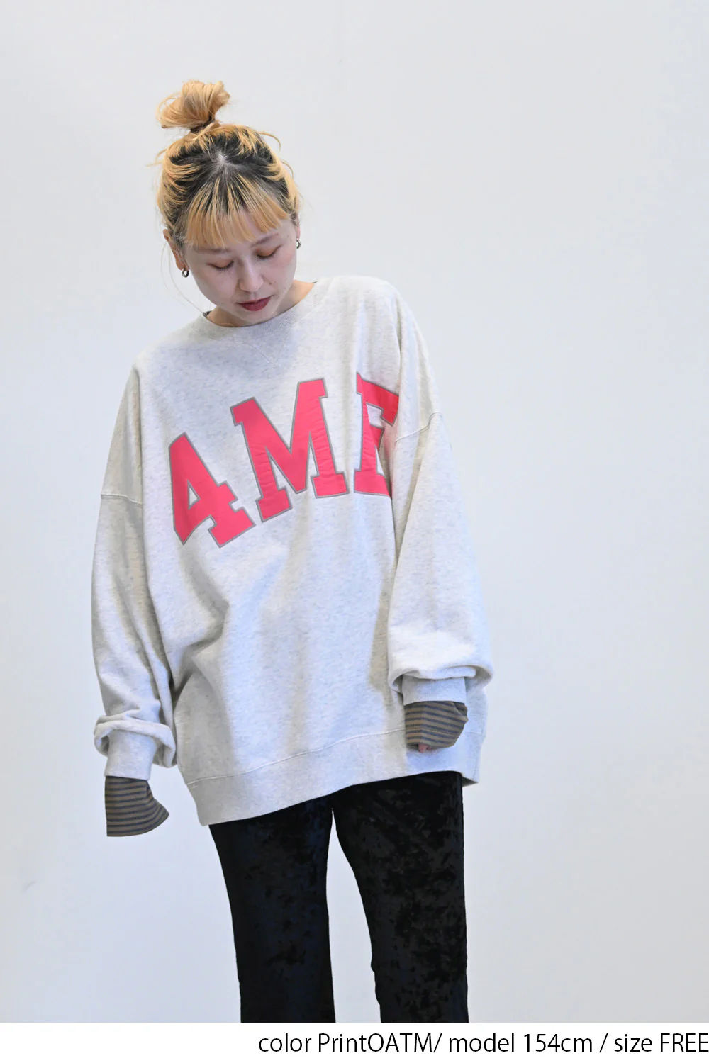【charmmy】ワッペン刺繍Bigトレーナー - Image 7