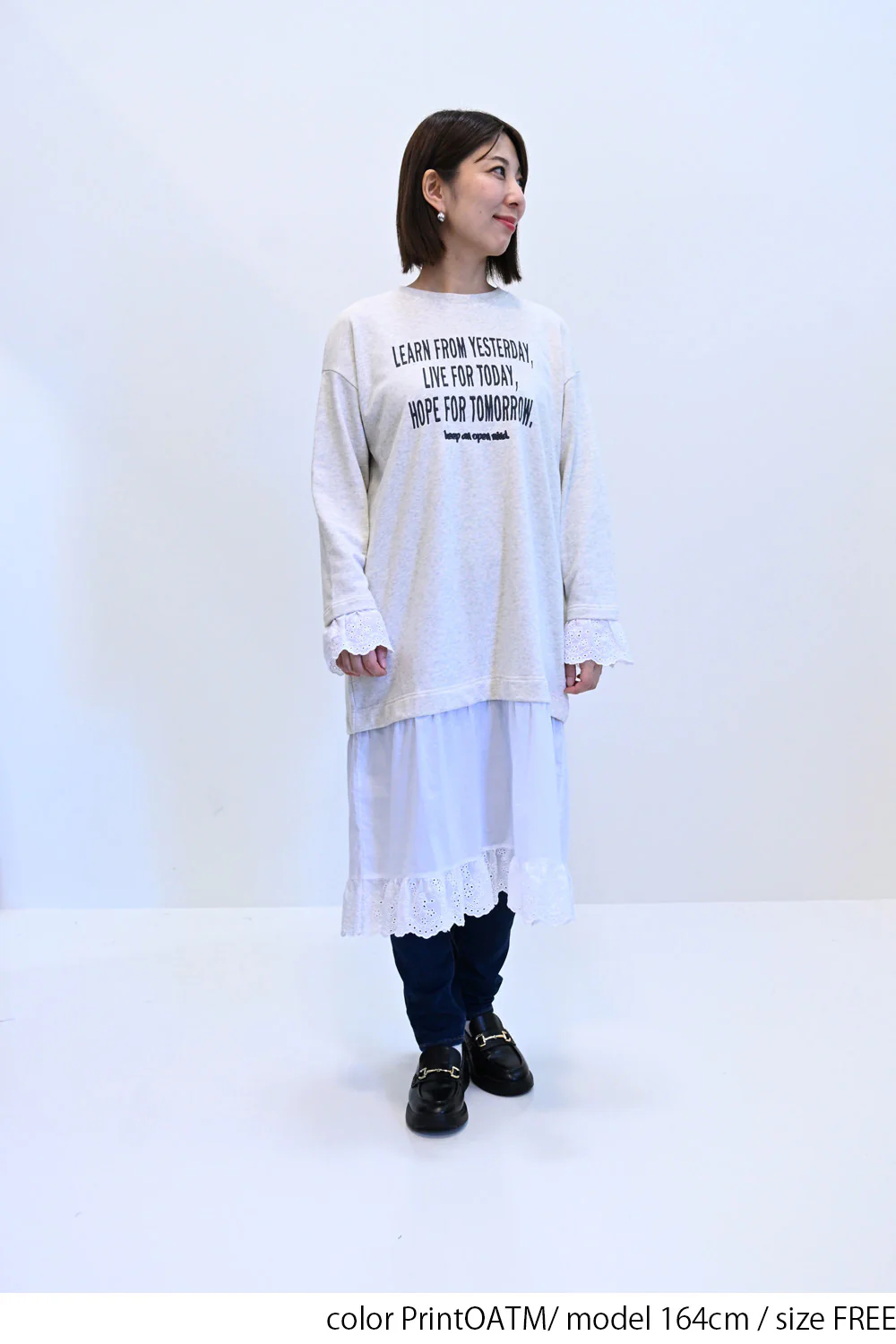 【charmmy】レース切替裏毛ワンピース - Image 10
