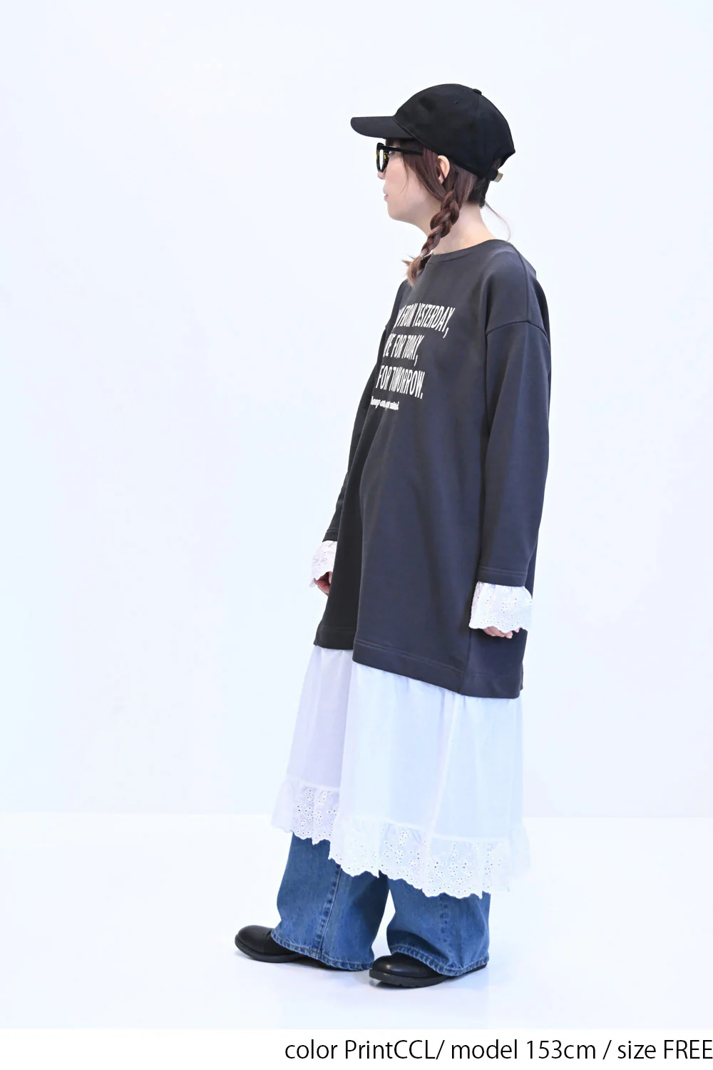 【charmmy】レース切替裏毛ワンピース - Image 14