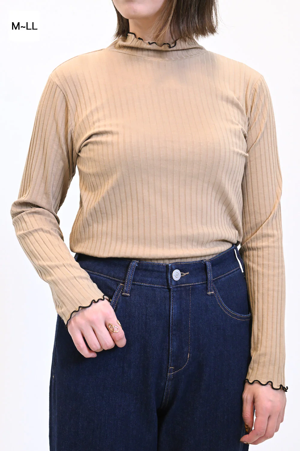 タートルネック リブカットソー - Image 12