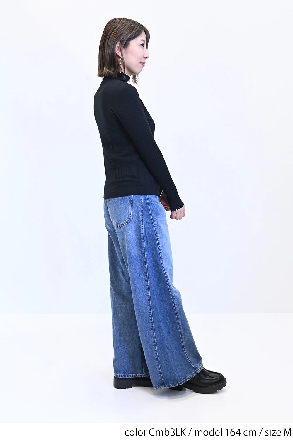 タートルネック リブカットソー - Image 17