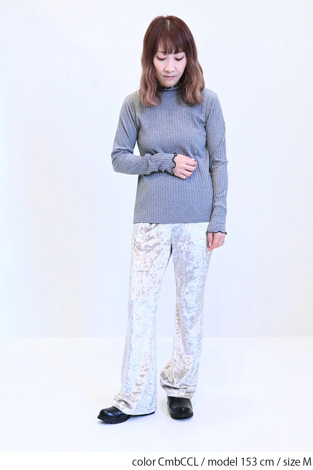 タートルネック リブカットソー - Image 35