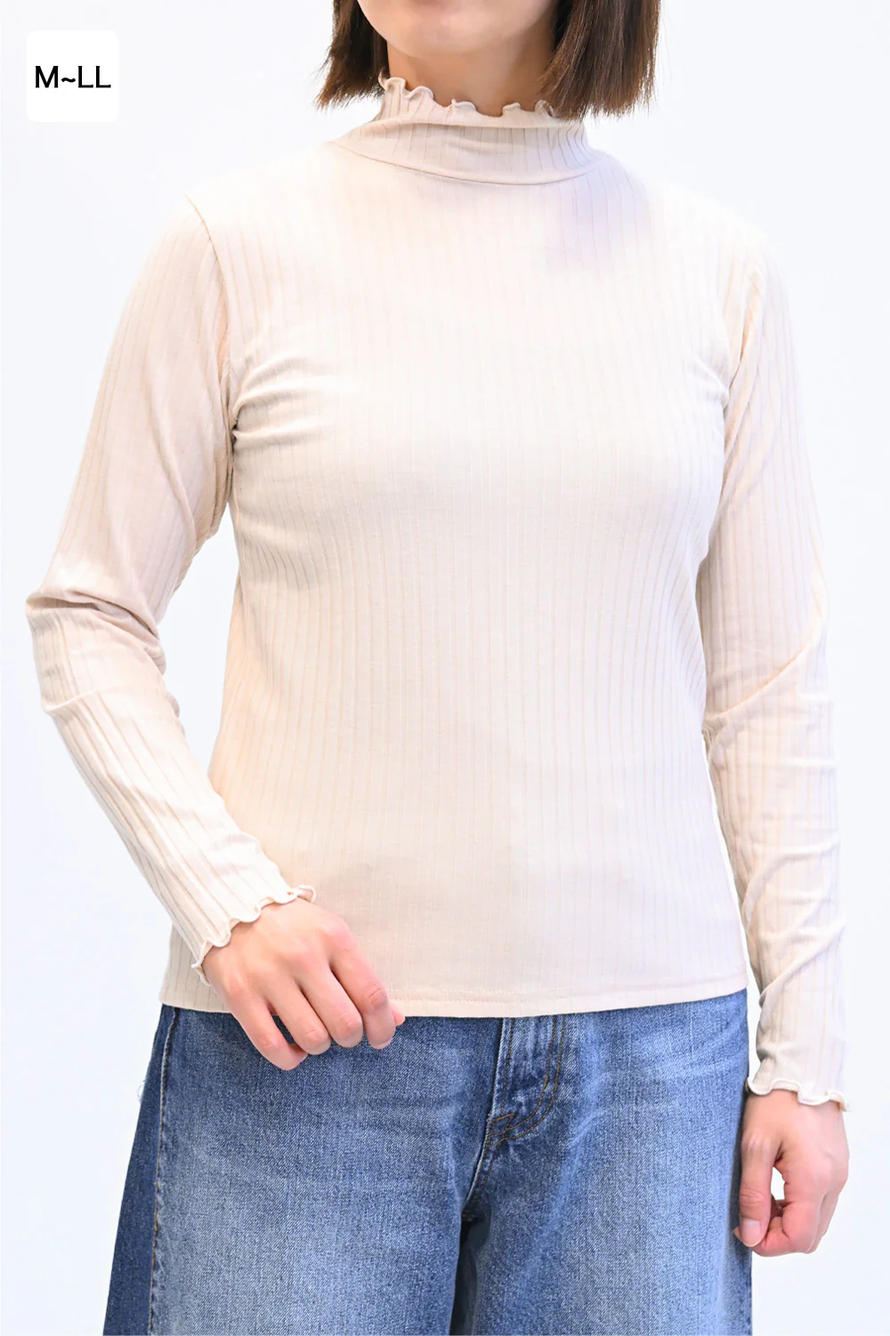 タートルネック リブカットソー - Image 8
