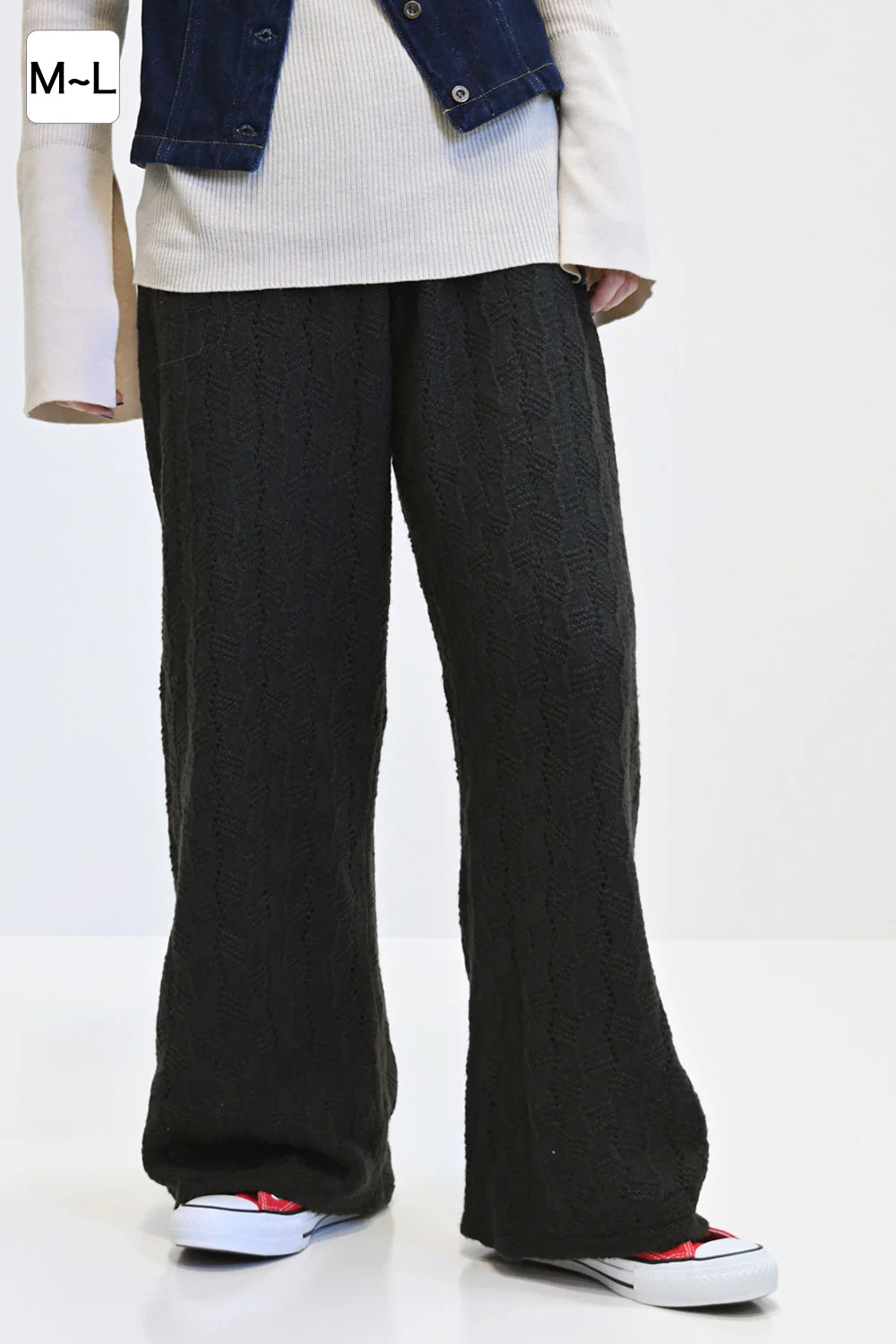 モヘアライクレース柄ニットパンツ - Image 15