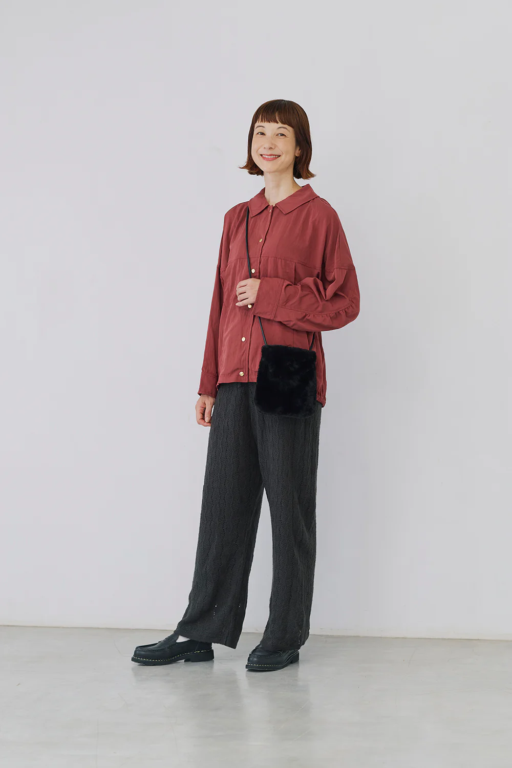 モヘアライクレース柄ニットパンツ - Image 4
