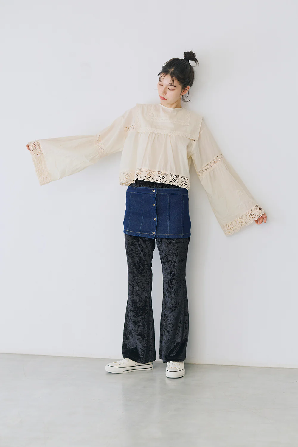 付け衿ブラウス - Image 4