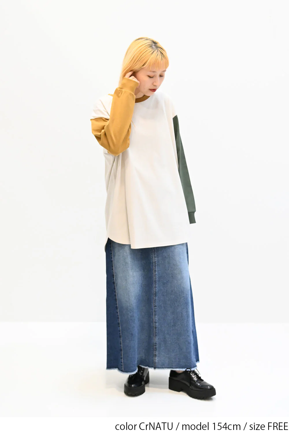 裾ラウンド長袖チュニック - Image 16