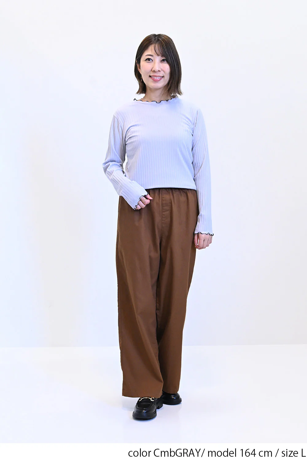 ロングスリーブ リブカットソー(クルーネック) - Image 41