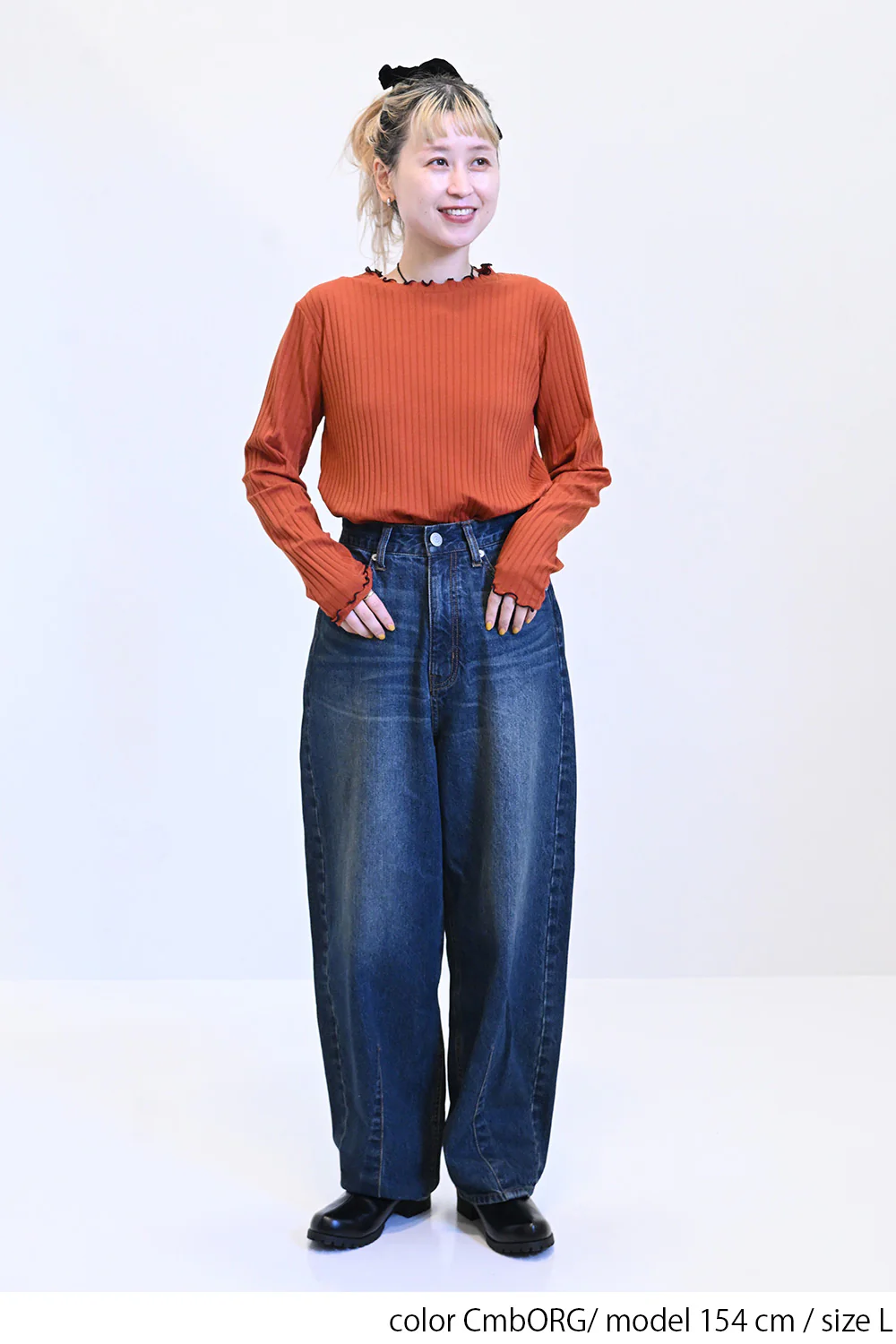 ロングスリーブ リブカットソー(クルーネック) - Image 44
