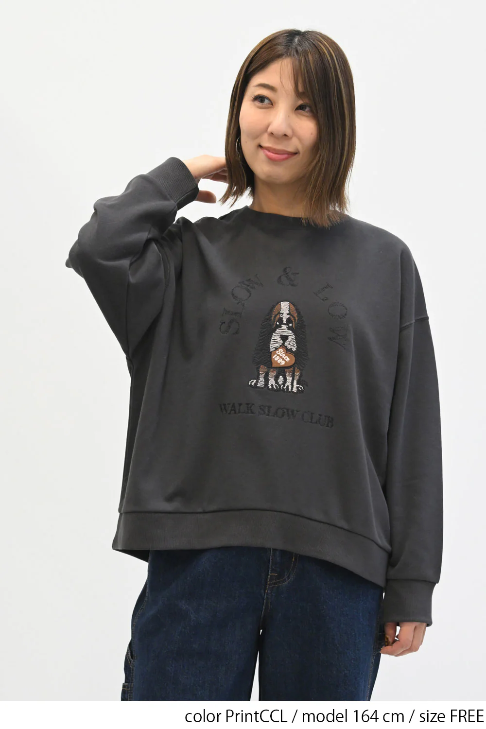 バセットハウンド刺繍トレーナー - Image 7