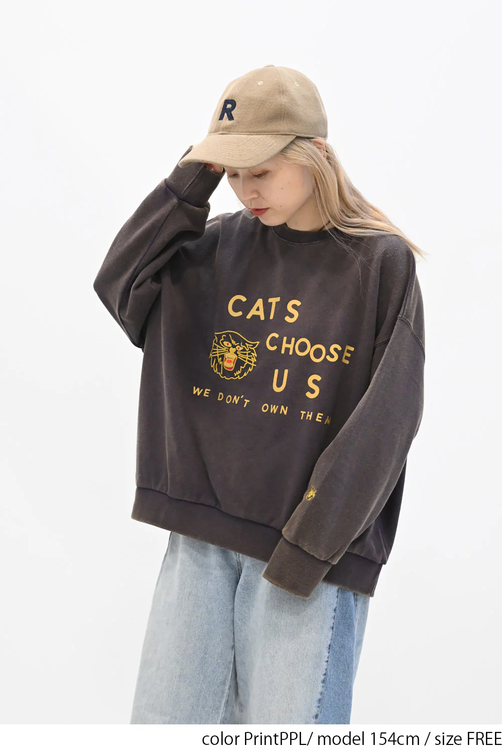 ネコ刺繍プリントトレーナー - Image 7