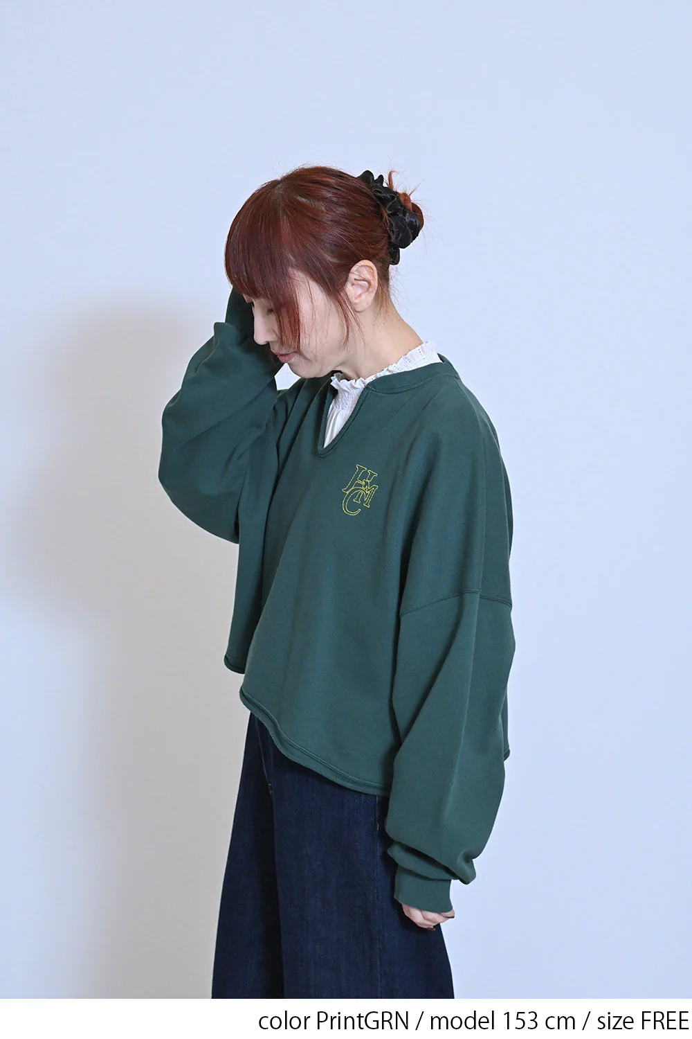 Vネックエンブレム刺繍プルオーバー - Image 14