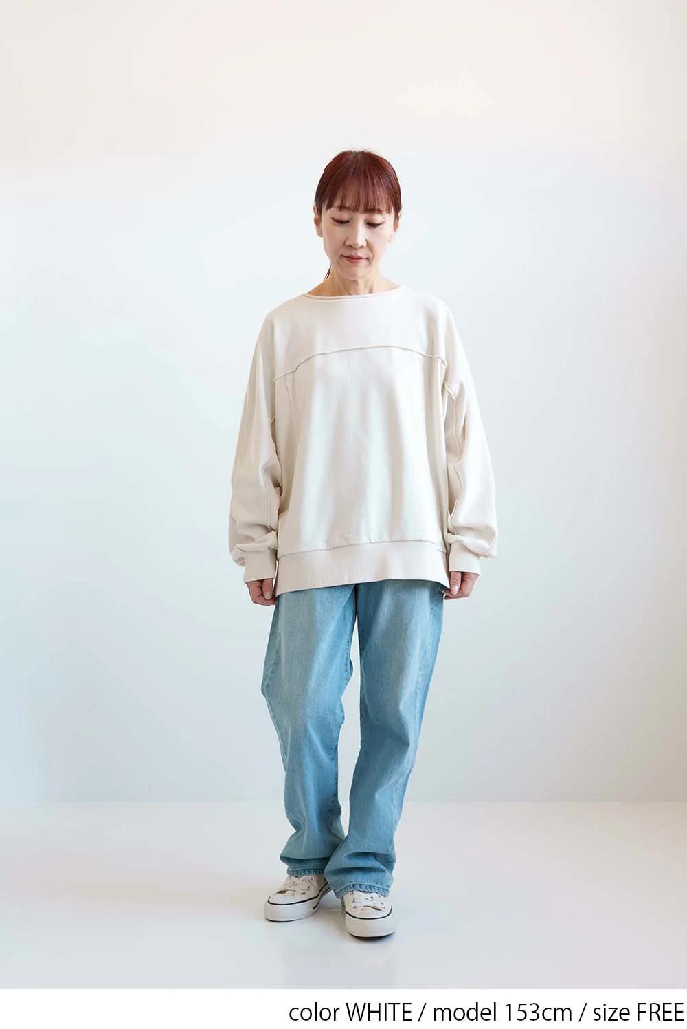 ドルマン切替裏毛プルオーバー - Image 4