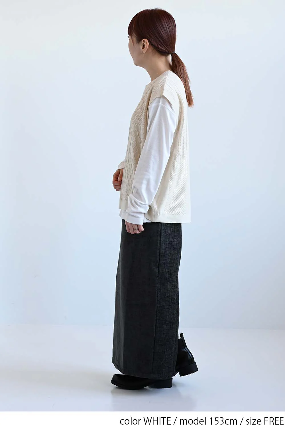 やわらかストレッチ長袖指穴Tee - Image 10