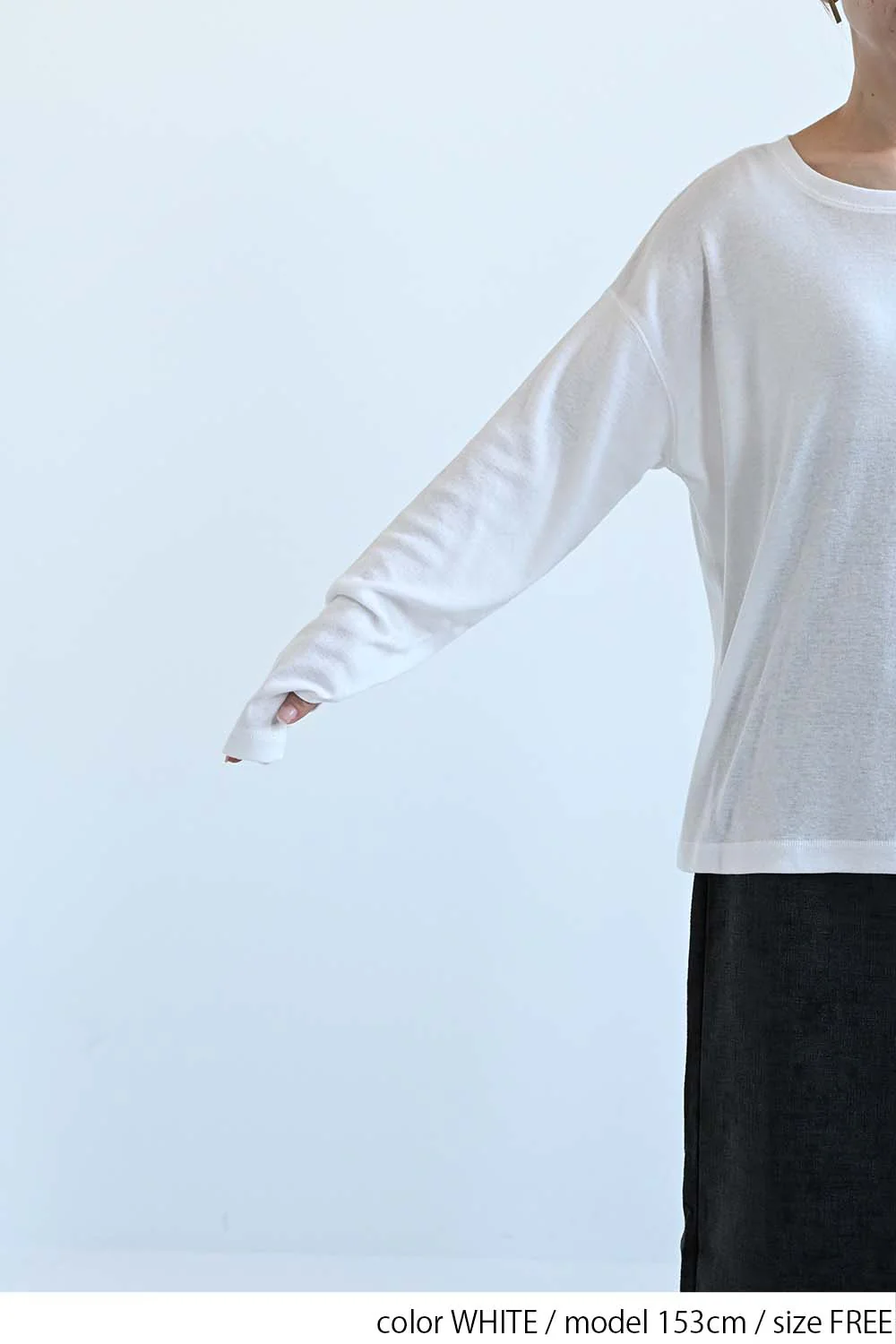 やわらかストレッチ長袖指穴Tee - Image 18
