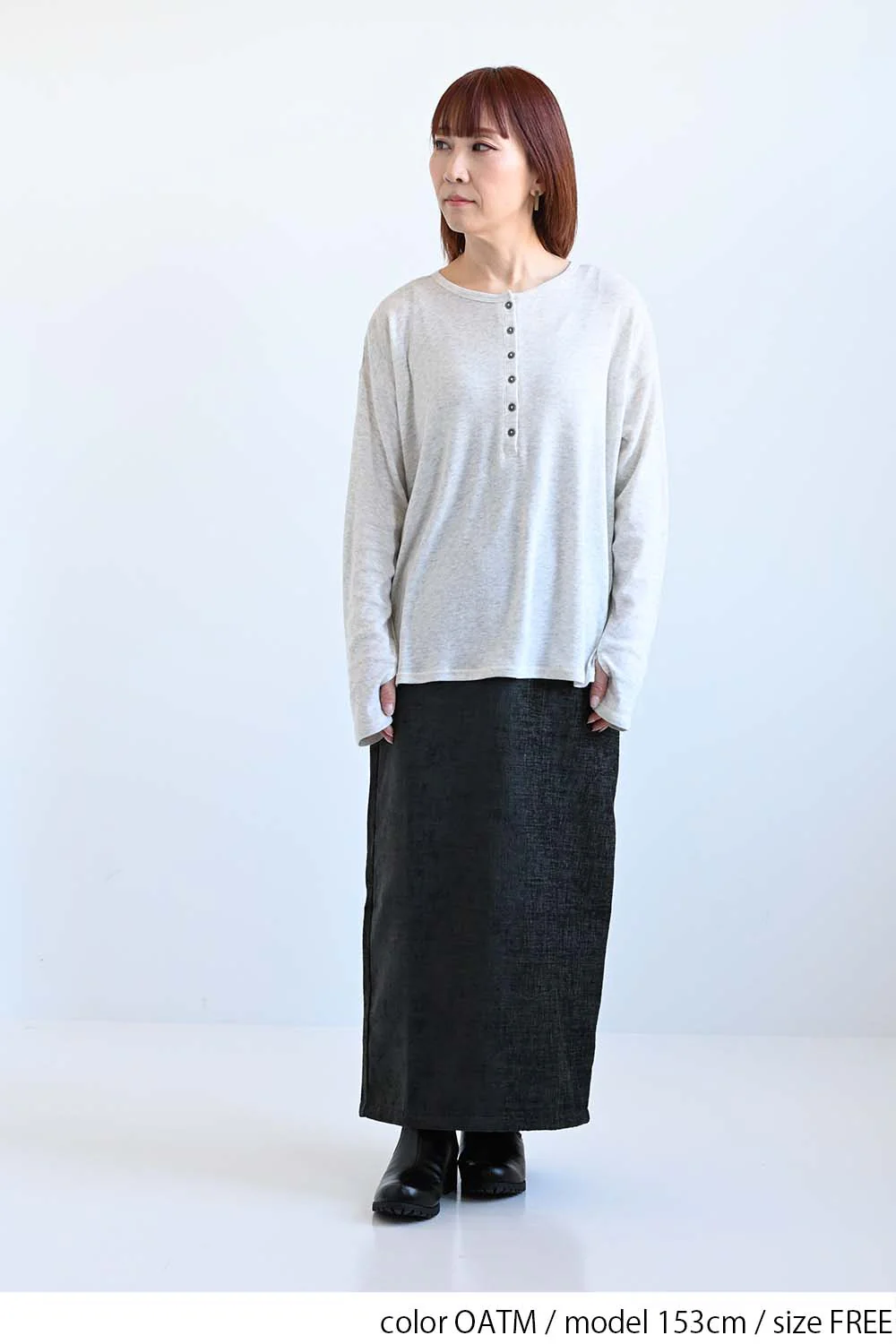 やわらかストレッチ2way長袖ヘンリー - Image 6