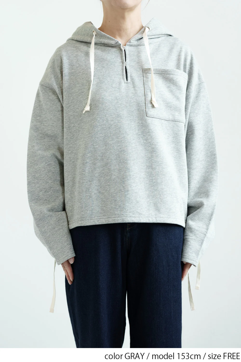 フード付きスキッパー裏毛プルオーバー - Image 13