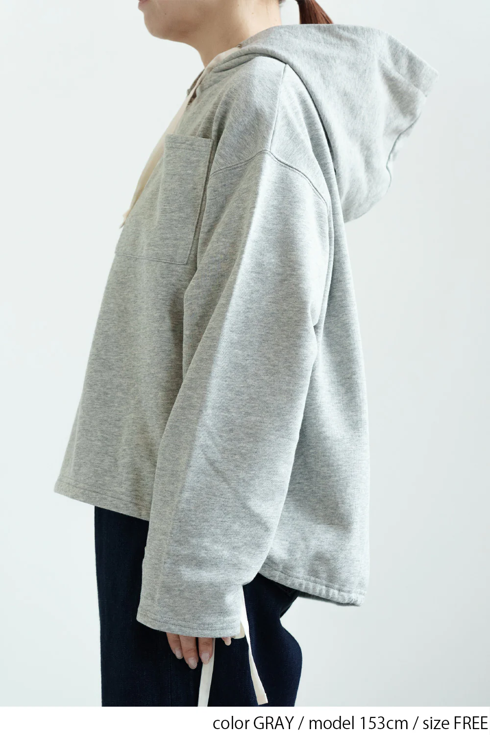 フード付きスキッパー裏毛プルオーバー - Image 14