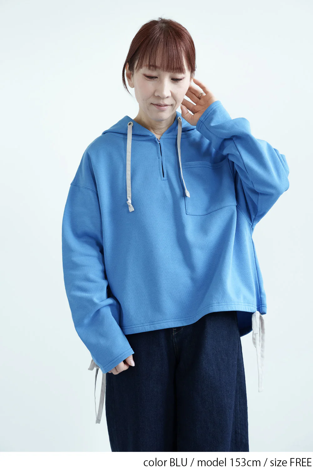 フード付きスキッパー裏毛プルオーバー - Image 4