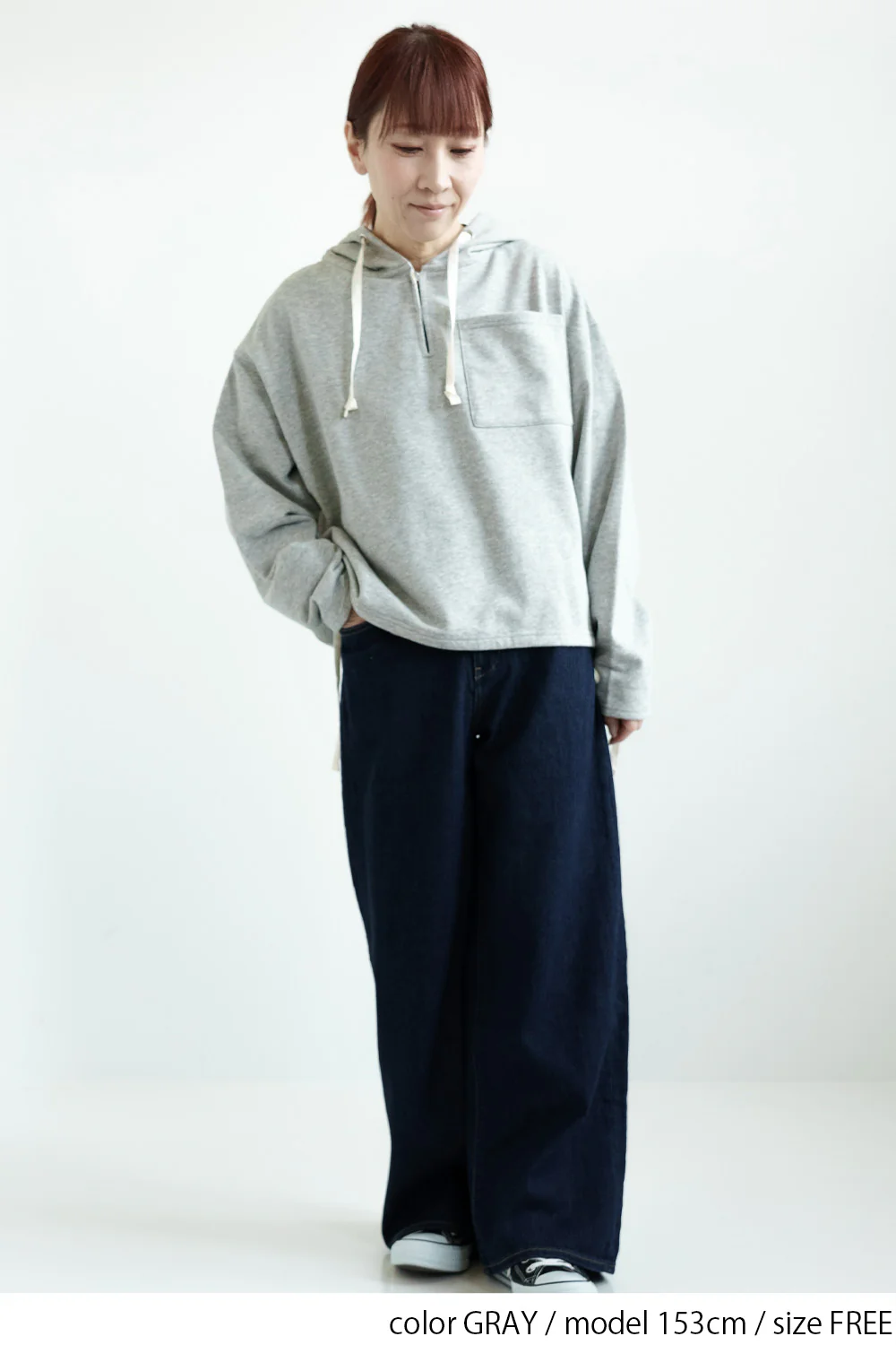 フード付きスキッパー裏毛プルオーバー - Image 7