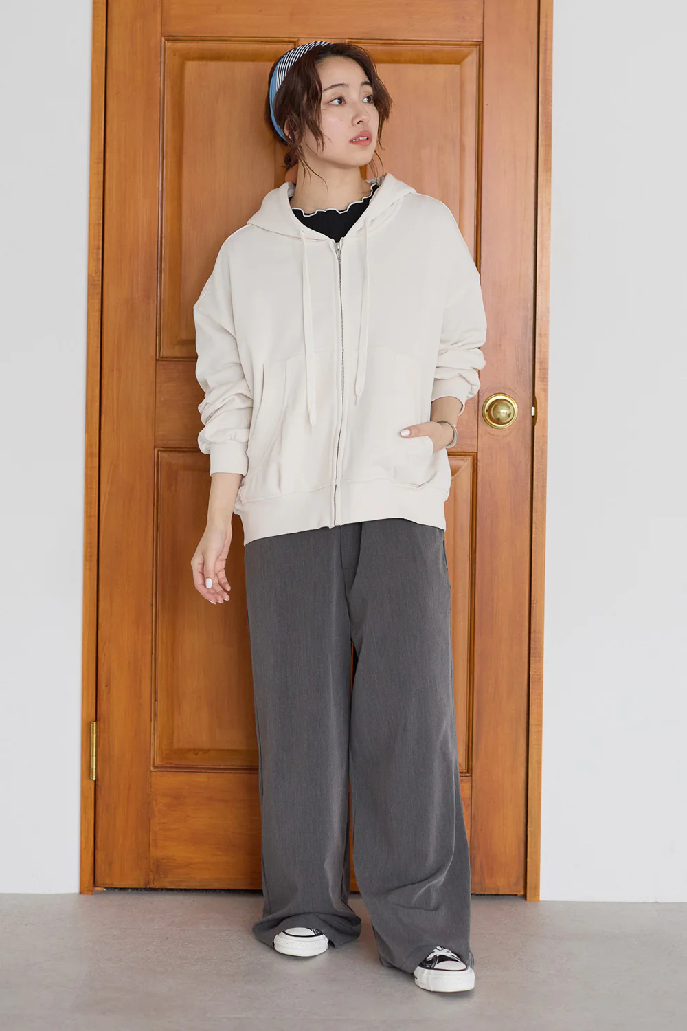 裏毛ビッグシルエットパーカー - Image 10