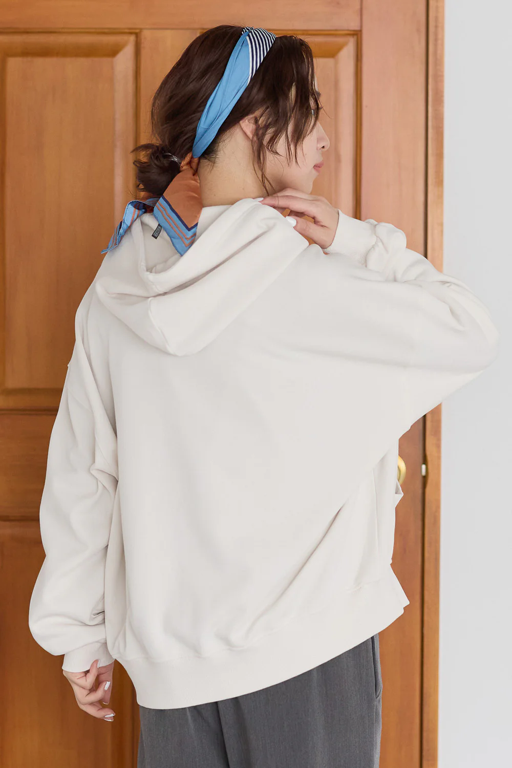 裏毛ビッグシルエットパーカー - Image 8