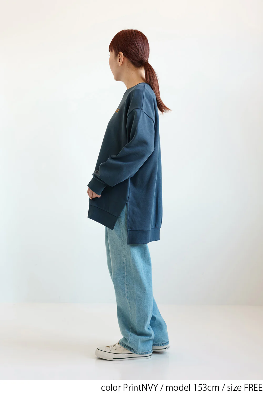 タテ刺繍ハート裏毛チュニック - Image 12