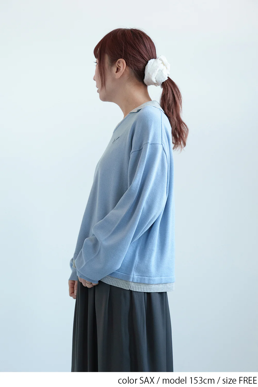 衿配色スキッパープルオーバー - Image 11
