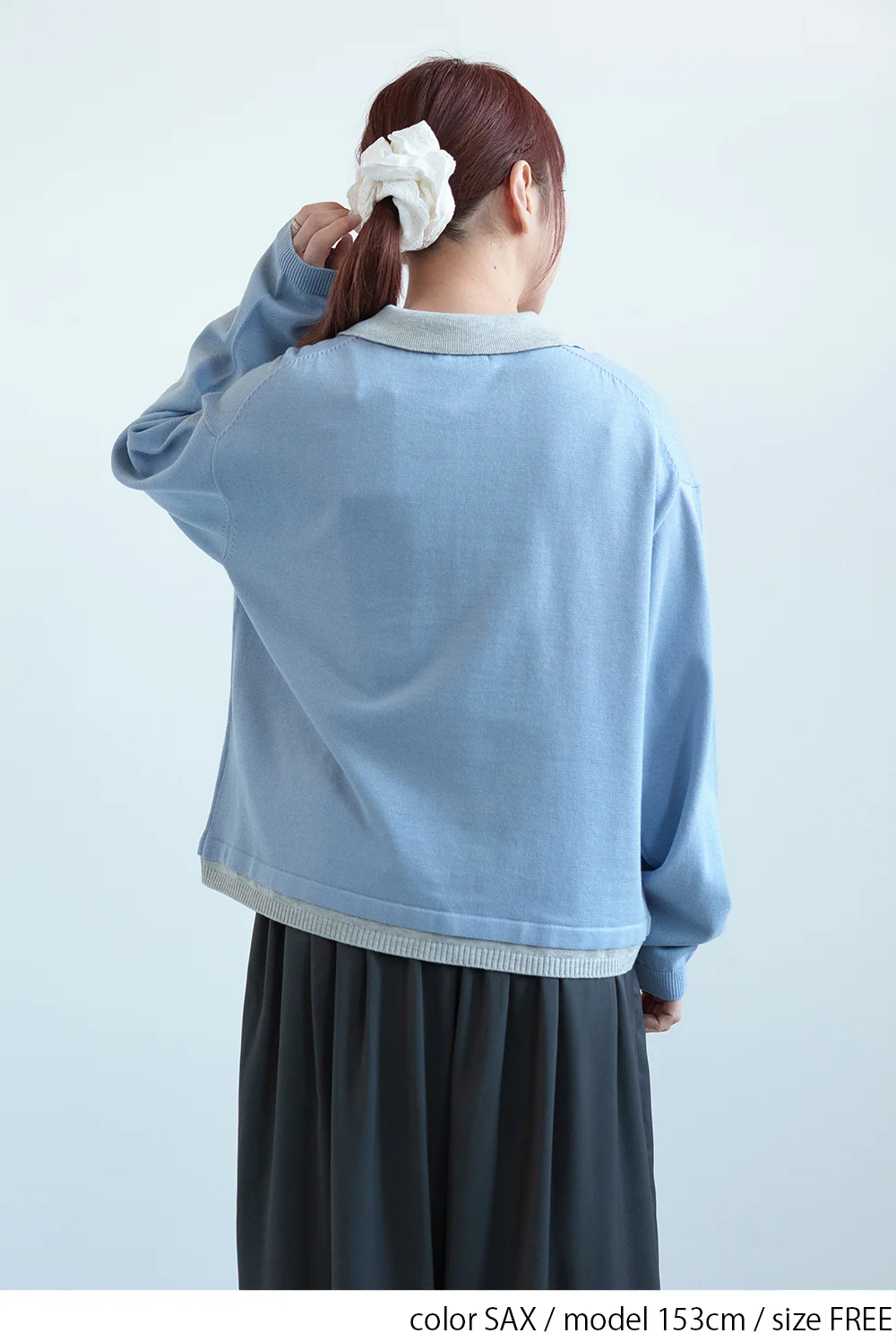 衿配色スキッパープルオーバー - Image 12