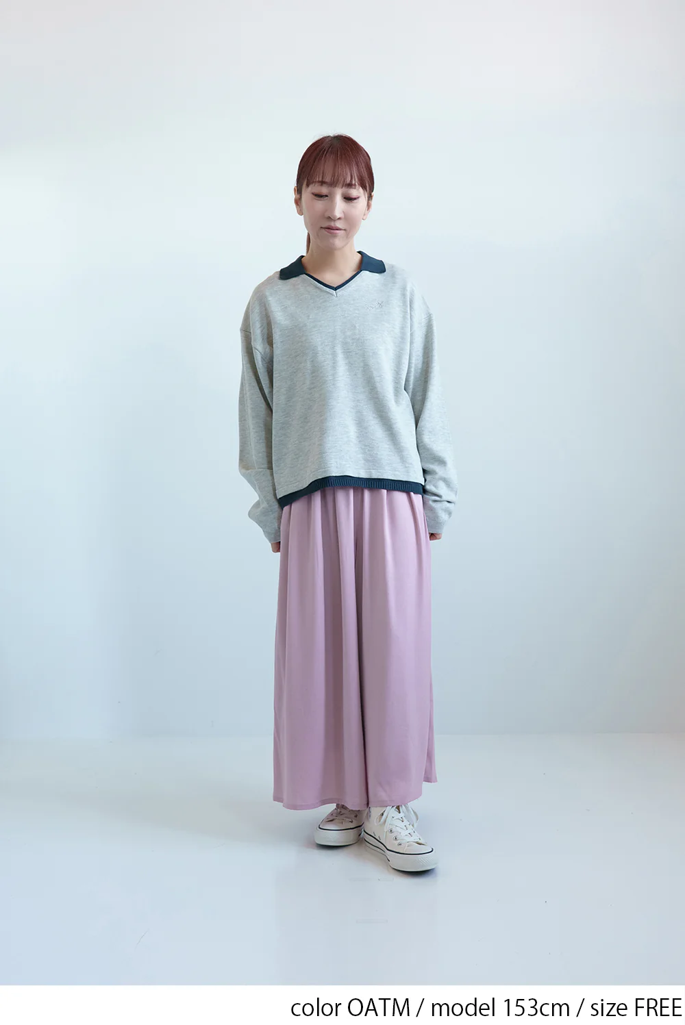衿配色スキッパープルオーバー - Image 4