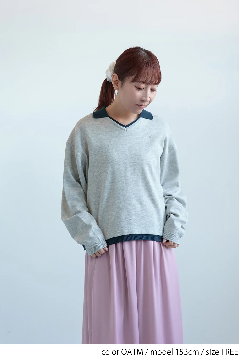 衿配色スキッパープルオーバー - Image 7