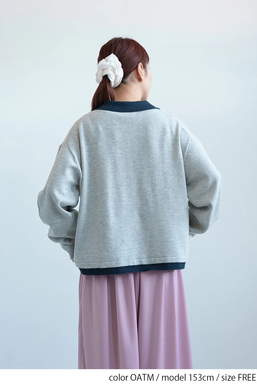 衿配色スキッパープルオーバー - Image 9