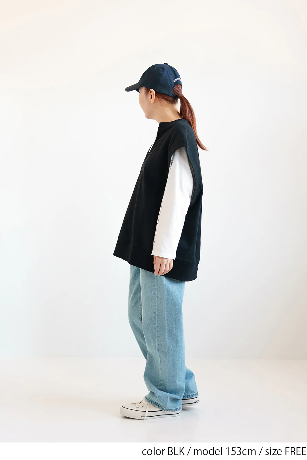 ミニ裏毛VネックVネックベスト - Image 5