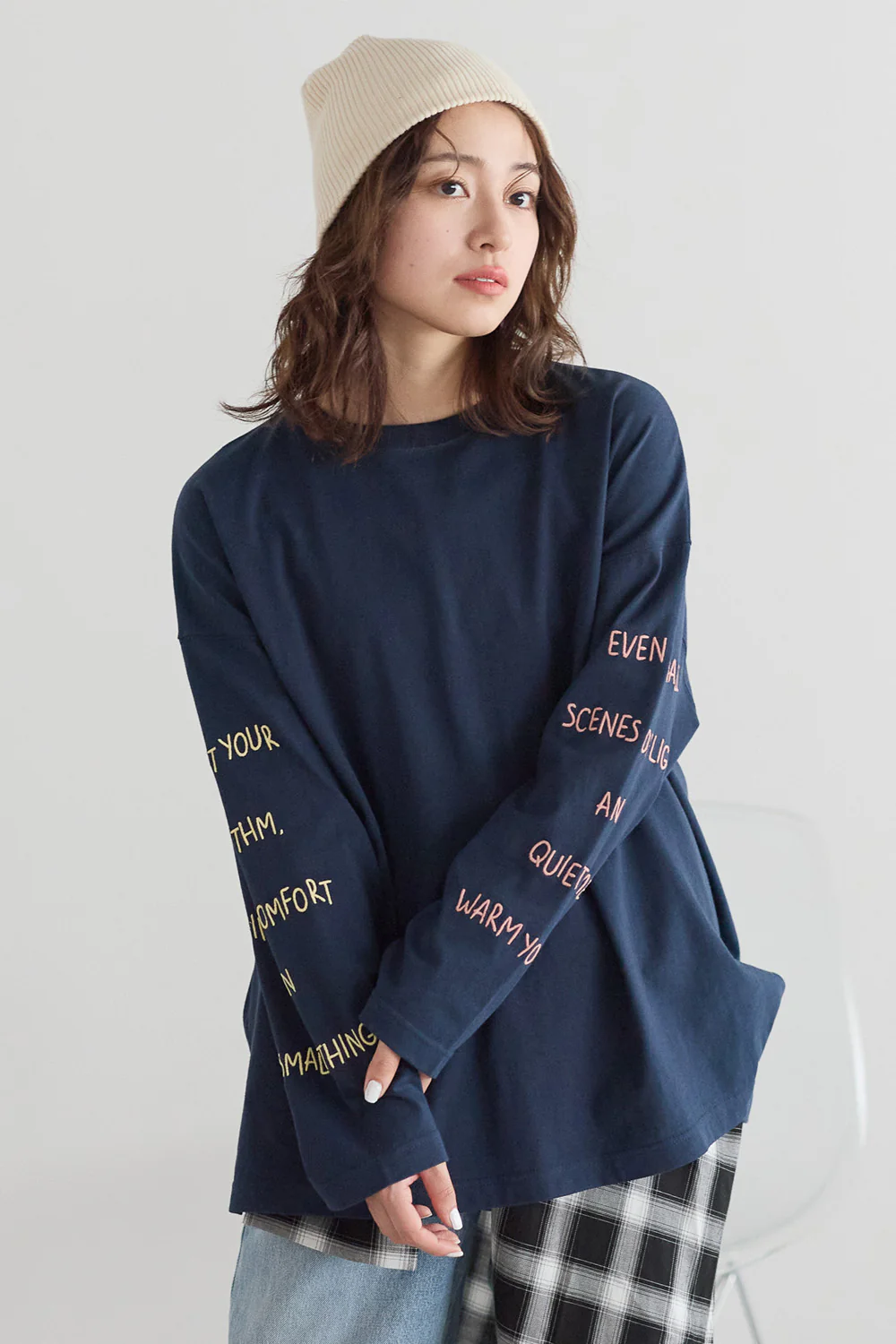 袖ロゴ刺繍プルオーバー - Image 35