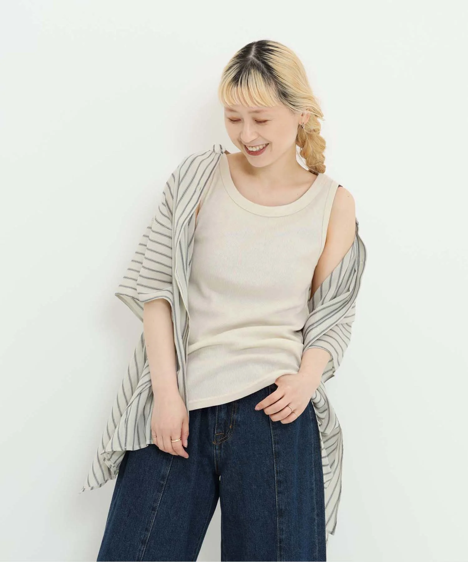 Cottonテレコタンクトップ - Image 3