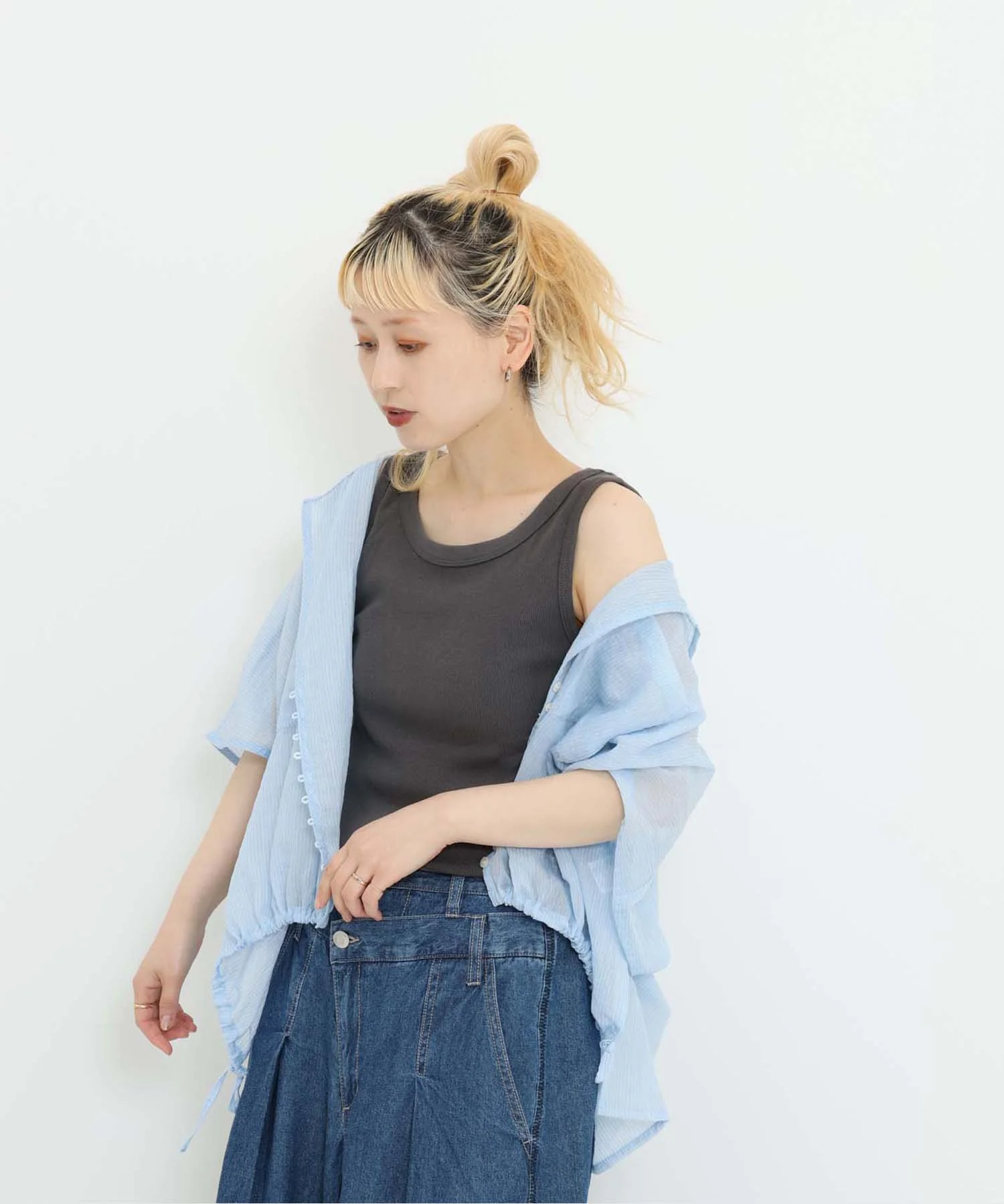 Cottonテレコタンクトップ - Image 4