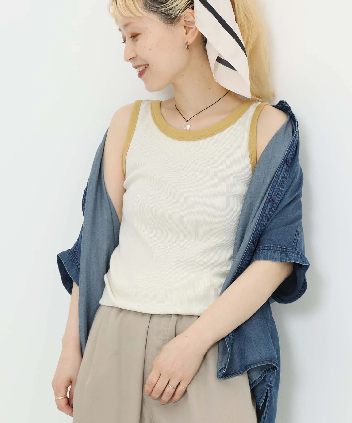 Cottonテレコタンクトップ - Image 55