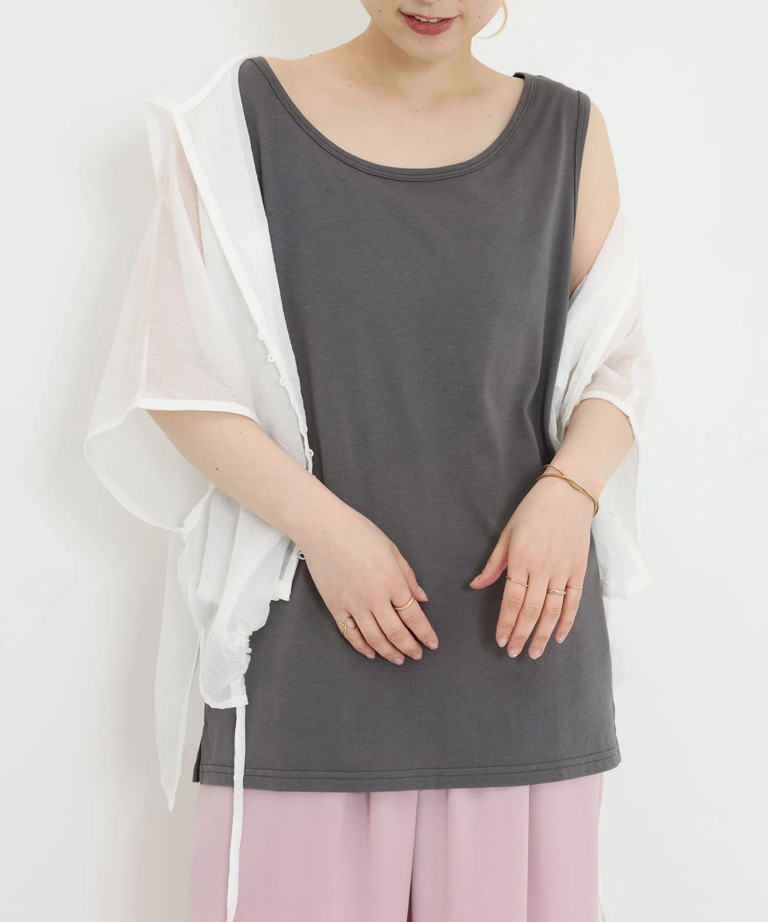 さらっとコットンベーシックタンク - Image 35