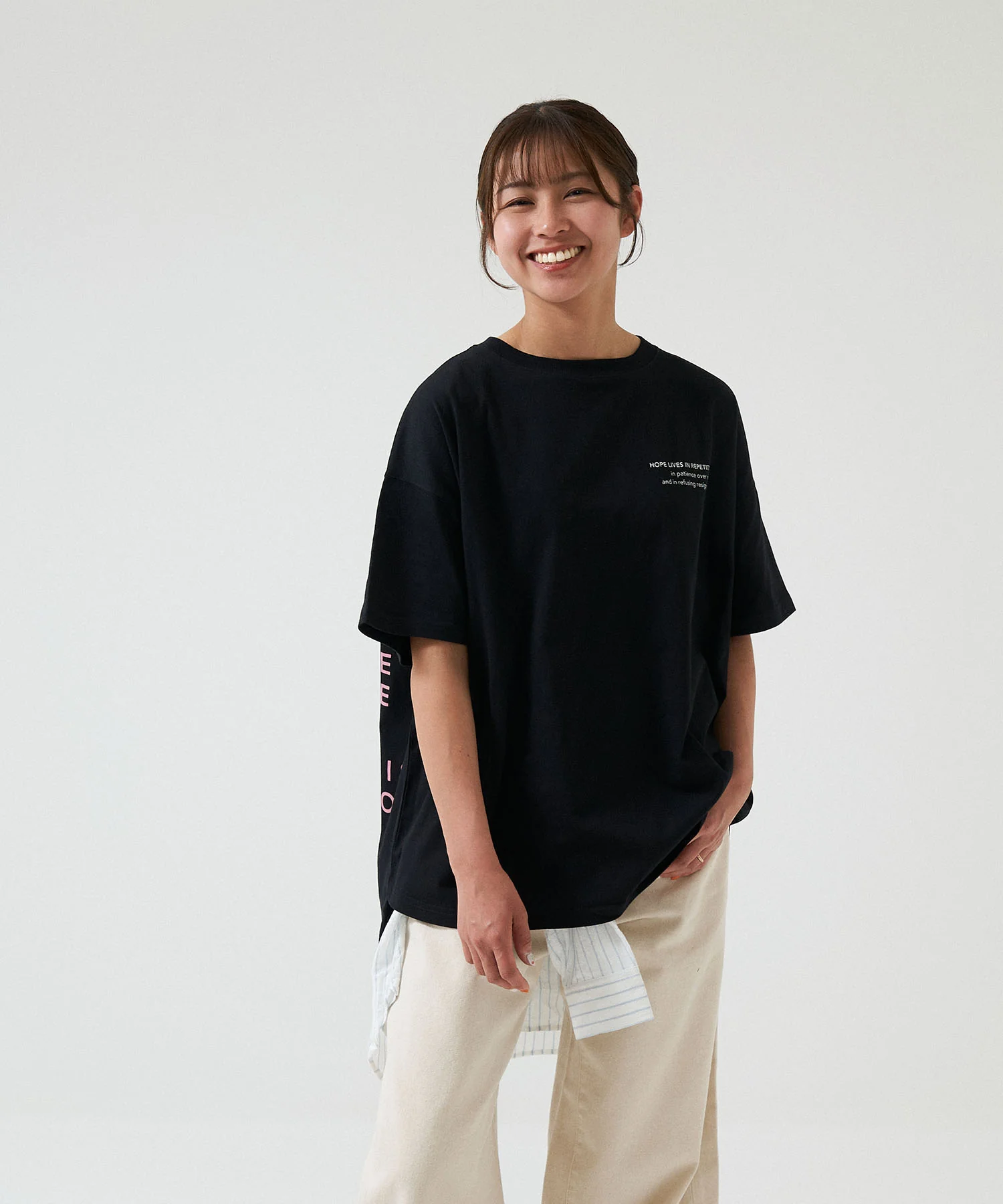 アシメバックロゴ半袖チュニック - Image 14