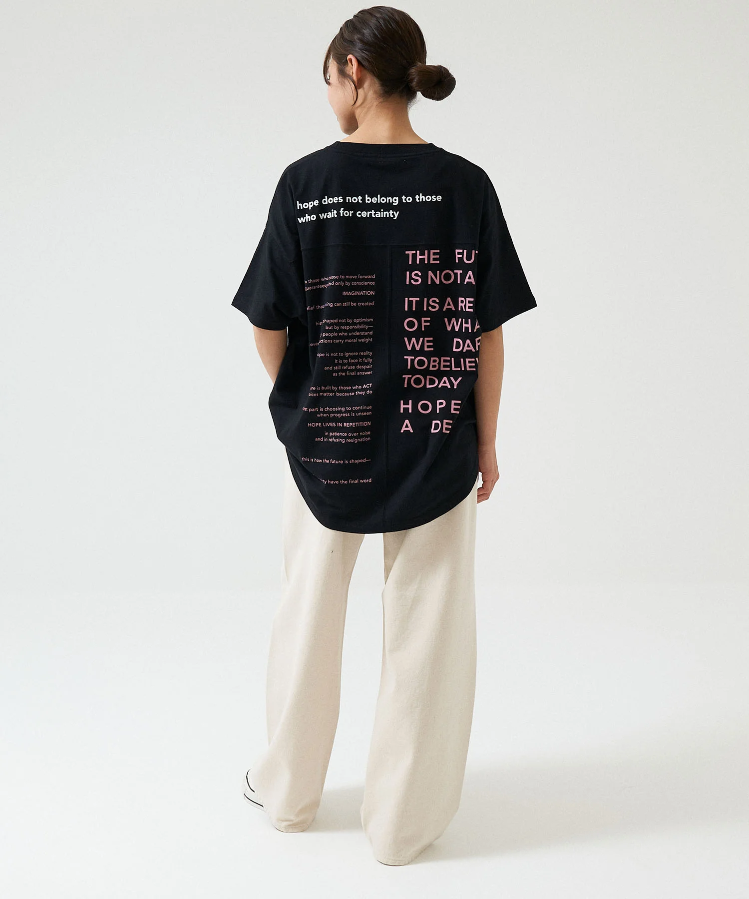 アシメバックロゴ半袖チュニック - Image 8