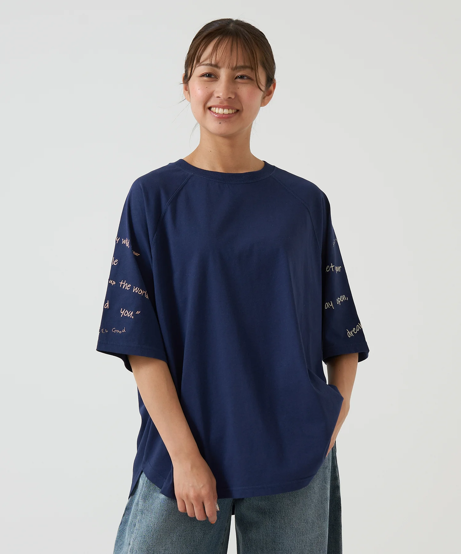 裾ラウンド袖刺繍チュニック - Image 20