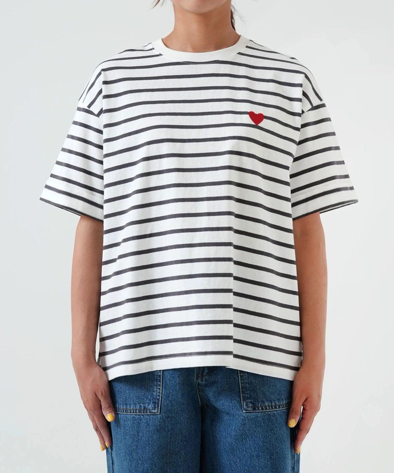 ハート刺繍Tシャツ - Image 42