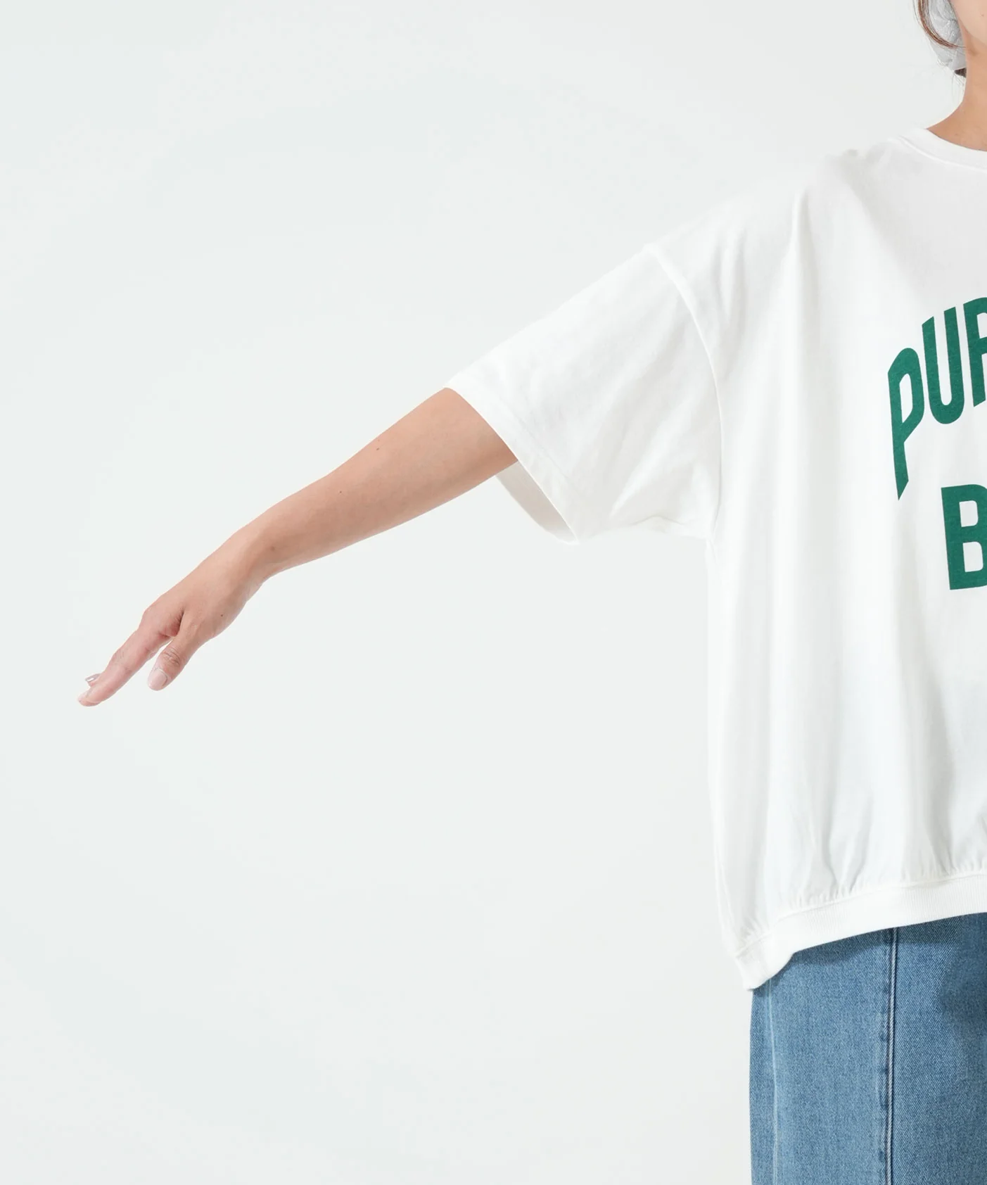 裾ギャザーカレッジTEE - Image 17