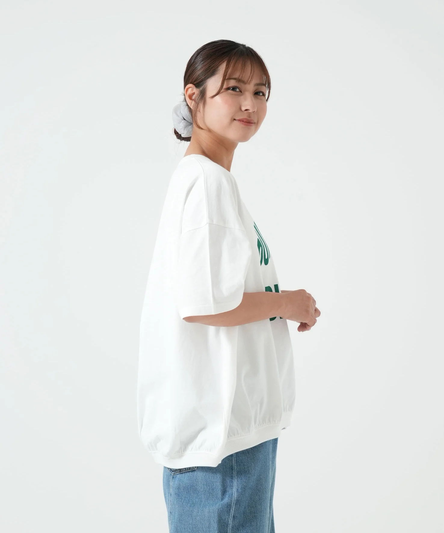 裾ギャザーカレッジTEE - Image 9