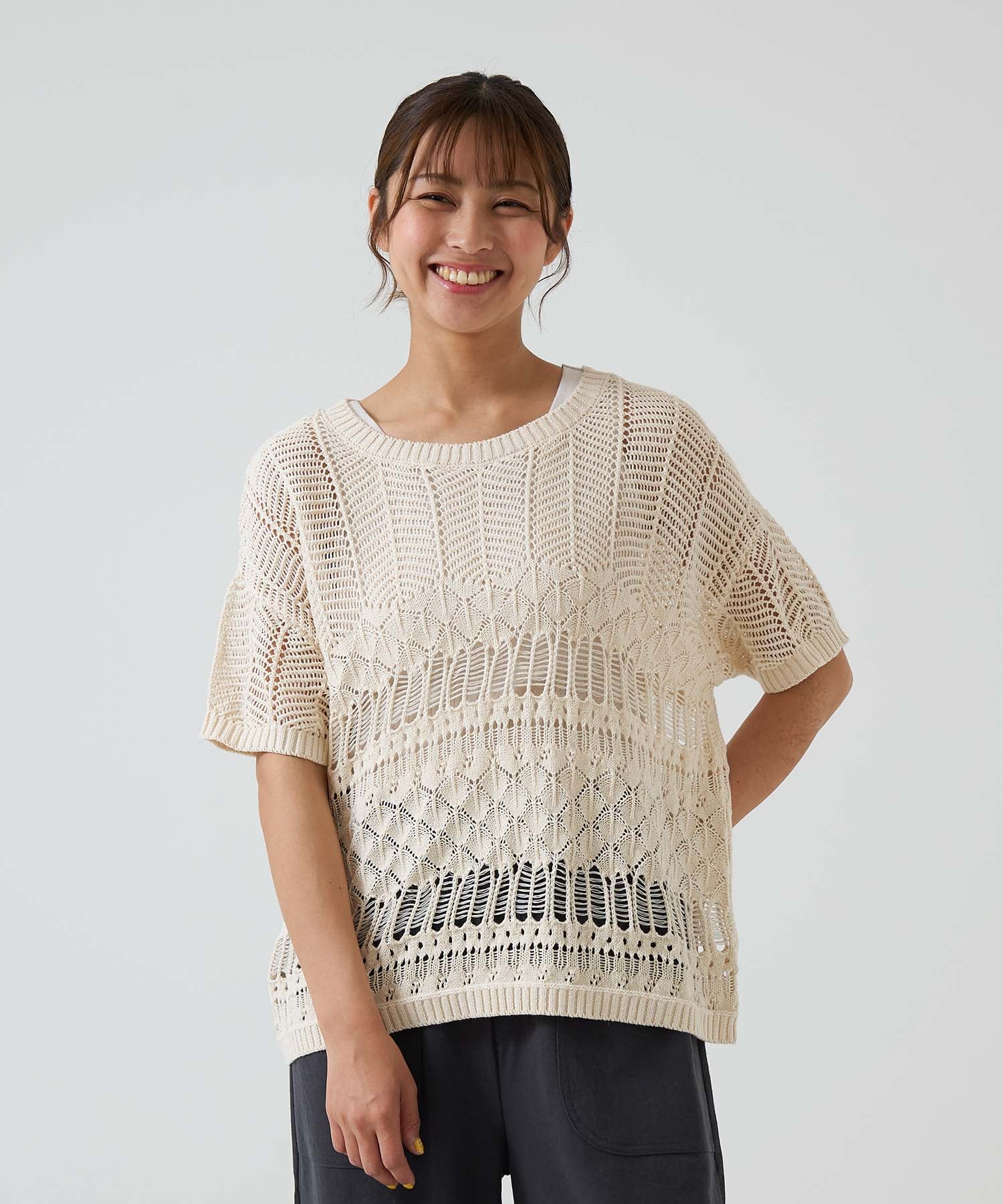 透かし編みワイドプルオーバー - Image 12