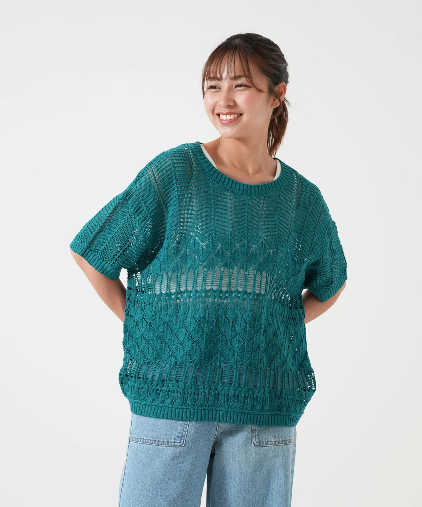 透かし編みワイドプルオーバー - Image 16