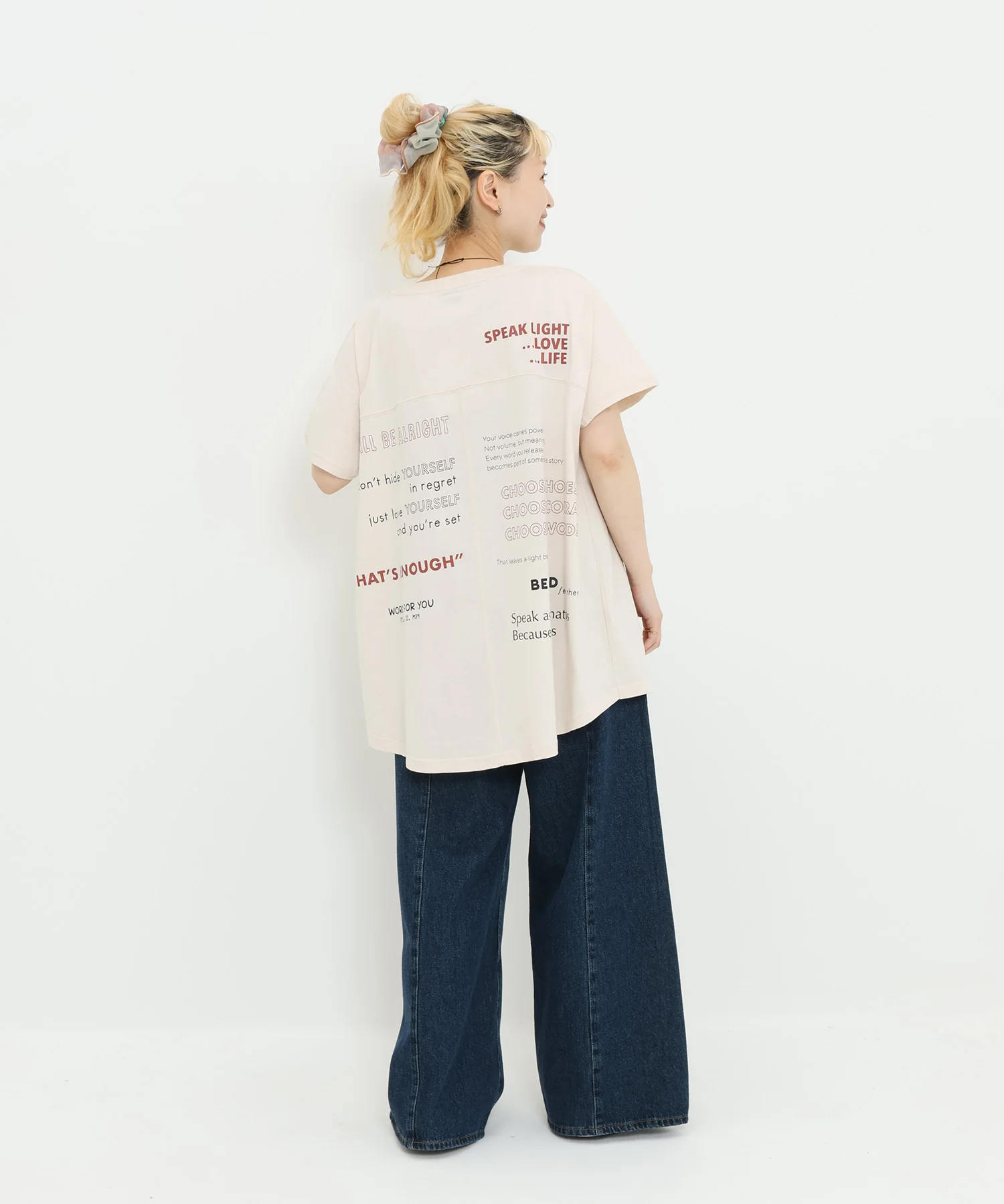アシメフレンチ袖バックプリントチュニック - Image 39